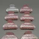 8 Pack Bridesmaid Proposal Gifts Acrylic Hair Claw Clips 3.3 Inch Cute Claw Clips Barrettes Bachelorette Party Wedding Bridal Bridesmaid Women Girls Hair Accessories (White&pink)