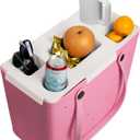 Topper Tray for Bogg Bag  Cup Holder & Storage Lid Compatible with Bogg Bag XL - For Stanley 30 oz 40 oz  Outdoor Beach Tray Topper Insert  Easy to Clean (White)