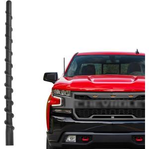 Car Wash Proof Antenna for Chevy Silverado and GMC Sierra Accessories (2009-2025) | 9 inch Spiral Direct Short Replacement Antenna (M7 Thread)