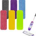 Reusable Mop Pads Compatible with Swiffer Powermop Pads Washable Microfiber Swiffer Power Mop Refills (6pack,multi1)