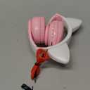 Cat Ear Kids Bluetooth Headphones for Girls Children Teens, LED Light Up Wireless/Wired Mode Foldable Stereo Girls Headphones with Built-in Mic for School Birthday Xmas Gift (Pink)