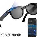 AI Smart Glasses with 8MP 800W Camera for 1080P Video Recording 12min & HD Photo, Bluetooth Real-Time Translation,AI Voice Assistant,Object Recognition,Music Player Gift of Lover,Traveler (large)