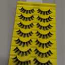 Manga Lashes Natural Eyelashes Spiky False Eyelashes Invisible Band 3D Cat Eye Lashes Wispy Fake Lashes Cosplay Anime Lashes 7 Pairs Pack Asian Doll Lashes Clear Band by YDAGKH