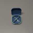 Small Pill Case, Travel Pill Organizer, Small Pill Box, Pill Container for Purse 4 Compartments, Daily Compact Travel Medicine Holder for Vitamins Medication (Blue)