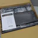 Furnulem Black Dresser with 5 Drawers, Vertical Storage Tower Fabric Dresser for Bedroom, Hallway, Entryway, Nursery, Closet Organizer, Nightstand Bedside Table Furniture, Sturdy Steel Frame, Wood Top