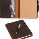 XL Leather Journal Cover 7.5 x 9.5 Inch Refillable Genuine Leather Notebook Cover for Composition Notebook, Planner & Diary Handmade Protective Travel Writing Case, Brown