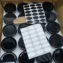 QAPPDA 40 Packs 4oz Glass Mini Mason Jars with Lids(Black), Clear Glass Jars Small Spice Canning Jars for Honey, Jam, Jelly, Wedding Favors, DIY Party Favors, Kitchen Food Storage