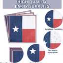 96Pcs Texas State Flag Party Decorations Texas State Theme Party Disposable Paper Plates Napkins Tableware Set Texas State National Decorations Favors for Birthday Family Gathering Supplies Serves 24