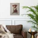 PHAMTE Western Cowboy Black Labrador Retriever Dog Wall Art Decor Canvas 11x14, Cowboy Black Lab Pictures Decorations, Western Dog Framed Prints Artwork for Bedroom Living Room Home Decor, 14x11inch