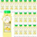 20 Pcs 12oz Plastic Lemon Juice Bottles with Caps Reusable Juicing Bottles with Sticker and Tags for Home Beverages Smoothie Lemon Party Favors Wedding Bridal Shower Gifts