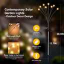 Solar Lights Outdoor - Upgraded 4-Pack of 32 LEDs Solar Garden Light,IP65 Waterproof Outdoor Decor Solar Firefly Lights for Yard,Pathway Decoration,Unique Gifts for Women and Grandma (Warm White)