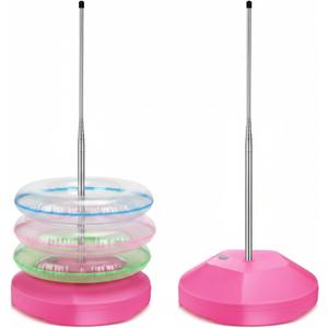 MorningRo 2 Pcs Pool Float Storage Rack Pool Float Holder Water Filling Base Stainless Steel Equipment Holder Portable Scalable Rack for Swimming Outdoor Storage(13 x 78 in,Pink)