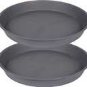 Plant Saucer, 2 Pack Largee Plant Saucer 18 19 inch (19", Cement Gray)