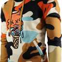 SCREENSHOT-FLEECE HOODIE 4202 Mens Urban Streetwear NYC Graffiti Embroidery Patch Fleece Pullover Sweatshirt Hoodie (XX-Large, H11076-khaki)