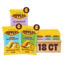 Hippeas Chickpea Puffs, Variety Pack: Vegan White Cheddar, Nacho Vibes, Barbecue, Sriracha, 0.8 Ounce (Pack of 18), 3g Protein, 2g Fiber, Vegan, Gluten-Free, Crunchy, Plant Protein Snacks (EXP 11/18/26)