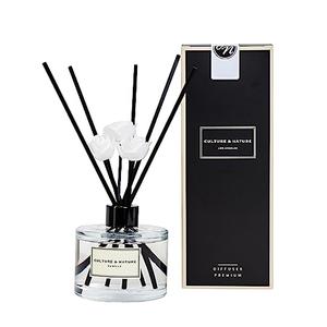 CULTURE & NATURE Reed Diffuser Set 6.7oz (200ml) Vanilla Scented Diffuser with Sticks Home Fragrance Reed Diffuser for Bathroom Shelf Decor