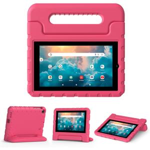 for Walmart Onn 7 inch Tablet Case Gen 3 2022(Model:100071481), Light Weight Shockproof Durable Kids Cases with Convertible Handle Stand for Boys Girls, Rose