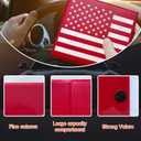 6 x Kewucn Car Registration and Insurance Holder, 2 Pack Premium Auto Essential Document Organizers with Strong Velcro Closure, Universal Vehicle Interior Accessories for Most Cars(Style 5, Red)