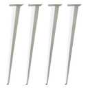 QLLY 28 inch Metal Slant Table Legs, Heavy Duty Desk Legs, Angled Furniture Legs, Easy Assembly - Ideal for Office Desks, and Modern Furniture, Set of 4 (White)