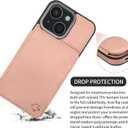 GUERNICA for iPhone 15 Wallet Case with RFID Blocking Card Holder for Women Men, Kickstand Shockproof Phone Case for iPhone 15(6.1"),Rose Gold