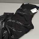 MeMoi Sexy Moto Pleather Accent Shaping Leggings, L/XL