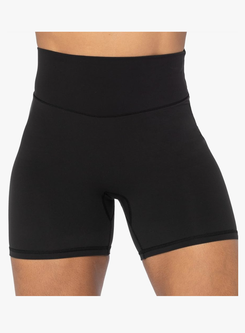 Sunzel No Front Seam High Waist Biker Shorts for Women, Squat Proof Yoga Workout Gym Bike Shorts Size XS