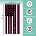 Breast Cancer Awareness Door Cover Hope Faith Love Photo Backdrop Women USA American Flag October Pink Ribbons Party Decorations and Supplies for Home