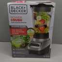 BLACK+DECKER PowerCrush Multi-Function Blender with 6-Cup Glass Jar, 4 Speed Settings, Silver