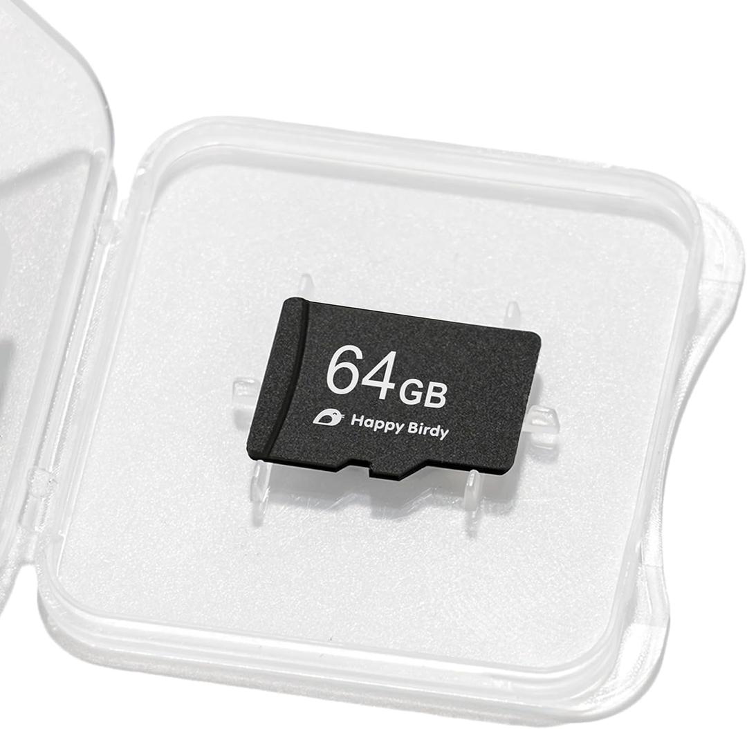 Happy Birdy 64GB MicroSD Card TF Memory Card for Happy Birdy Smart Feeder | U3 A1 | 4K Video Recording | Waterproof, Heat-Resistant & Shockproof