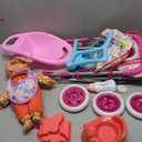 Baby Doll Stroller Set Toys for Girls Toddlers 3-5 4-6 Gifts,Baby Doll Set with 12.5 inch Doll,1 Baby Dining Chair,20 PCS Baby Doll Accessories and 2 Sets Doll Clothes for Realistic Pretend Play