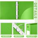 Henoyso 12 Pcs 2 Inch 3 Ring Plastic Binder 8.5'' x 11'' Letter Size Paper Soft Plastic Flexible Binders Bulk Organizer for School Office Supplies, Large 490 Sheet Capacity (Tender Green)