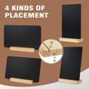 SELEAD Small Chalkboard Words Sign - 2 Pack 8x12 Inch Tabletop Decorative Chalk Board with Wooden Stand, Double-Sided Erasable Message Menu Board for Food, Store, Business, Wedding