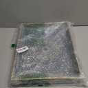 Plastic Serving Tray with Handles,Large Ottoman Tray for Living Room,Large Rectangle Trays for Ottoman Coffee Table,Decorative Blue Boho Serving Trays for Home Decor,16" x 12"