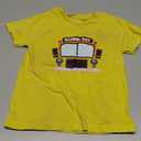 School Bus Costume Shirt Boys Girls Halloween Bus Driver Boy T-Shirt, Lemon Yellow, Size 3T