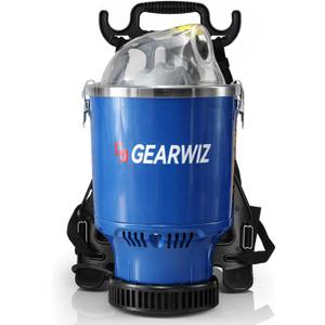 Gearwiz Backpack Vacuum Cleaner – 1000W Shoulder Vacuum with 25KPA Suction, Bagged or Bagless Use, Adjustable Harness, Double Filtration, Washable Dust Bag & Tools for Home, Office, Stairs & Cars