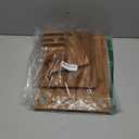 Astercook Deep-Carbonized Bamboo Cutting Boards for Kitchen with Wood Storage Stand, Reversible Charcuterie & Chopping Boards with Juice Grooves and Easy-Grip Handles, Knife-Friendly, Kitchen Gift