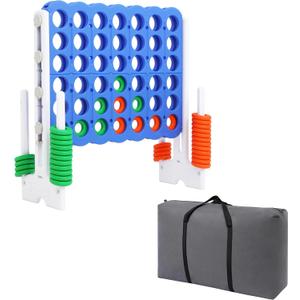 SDADI Jumbo 4 in a Row Game, 4-to-Score Giant Game Set with Adjustable Height (2.5-3.5 FT) for Kids & Adults, Indoor/Outdoor Connect Game with Quick-Release Slider, Perfect for Family and Party Games