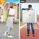 2 Pack Trifold Poster Board 48" X 36", IKAYAS 36 X 48 inch Double Sided White Poster Boards with Board Headers, Science Fair Display Boards for Mounting, Art,Display, Projects Classroom Supplies