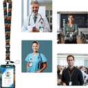 Badge Holder with Lanyard,Highland Cow Lanyards for ID Badges, Badge Holder with Breakaway Lanyard Keychain, Card Protector for Women, Gifts for Teacher Nurse Workers (onesize)