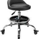 Garage Mechanic Stool Chair, Rolling Workshop Stool with Tool Tray Storage, Height Adjustable Heavy Duty Swivel Task Chair, Mechanic Chair for Garage, Shop, Auto Repair (Style 2)