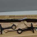 Curtain Rods for Windows 28 to 48 Inch, Heavy Duty 1 Inch Diameter Single Curtain Rods, Matte Black Drapery Rods with Aluminum Alloy End Cap Finials, Wall Mount and Ceiling Mount Curtain Rods