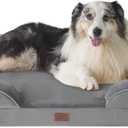 Bedsure Orthopedic Dog Bed for Extra Large Dogs - XL Washable Dog Sofa Beds Large, Supportive Foam Pet Couch Bed with Removable Washable Cover, Waterproof Lining and Nonskid Bottom, Grey (42.0"L x 32.0"W x 6.5"Th)