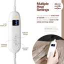 Medical king Heated Blanket, Machine Washable Extremely Soft & Comfortable Electric Blanket Throw Fast Heating with Hand Controller 10 Heating Settings & auto Shut-Off (Beige, 50 x 60)