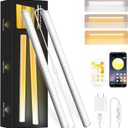 Daymeet Under Cabinet Lights, Bright Ultra Thin 12 Inch LED Cabinet Lighting Under Cabinet Light for Kitchen, 3 Color with Remote and APP Control, USB LED Lights for Closet, Home(2 Pack)