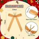 Riceshoot 30 Pcs Christmas Velvet Bow, 6 x 8 Inch Rustic Crafts Gift Bows Nice for Christmas Tree, Garland, Large Gifts, Parties, Indoor or Outdoor Decorations(Khaki)
