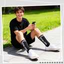 6 Pairs Non Slip Soccer Socks Stripe Anti Slip Football Baseball Athletic Soccer Socks for Men Women