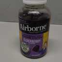Airborne Elderberry + Zinc & Vitamin C Gummies for Adults, Immune Support with Antioxidants Vitamins C, D & E, 130 Count, Elderberry Flavor. EXP 12/2026