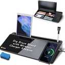 Amazon.com : SELEAD Desktop Glass Whiteboard with Wireless Charger Station, Dry Erase Board Computer Pad Keyboard Stand with Organizer for Home, School, Office Desk Accessories, Black : Office Products
