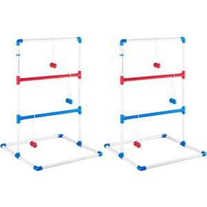 OLIXIS Ladder Ball Set for All Ages, Bolas, Scoreboards & Carry Bag, White | All-ages family fun for any occasion. Sturdy frame, easy setup, built-in scoring, lightweight & portable.