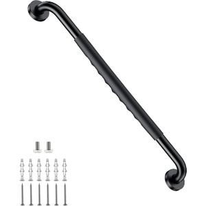 iMomwee Black Safety Bar 24 Inch, Shower Grab Bar for Senior